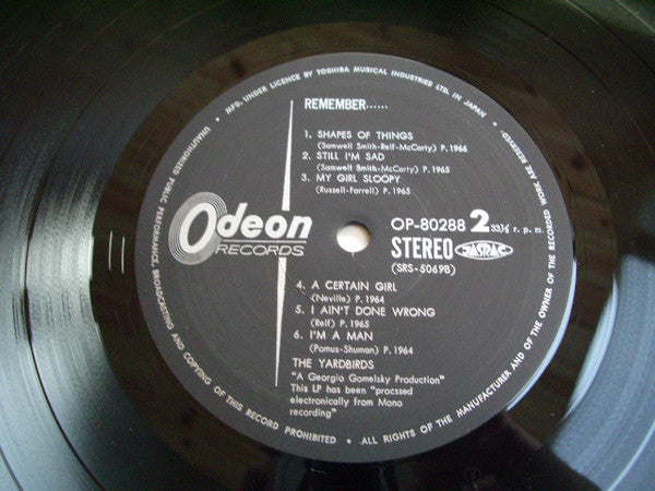 The Yardbirds - Remember... (Vinyl, LP, Compilation, Stereo) Very Good (VG) / Good Plus (G+)