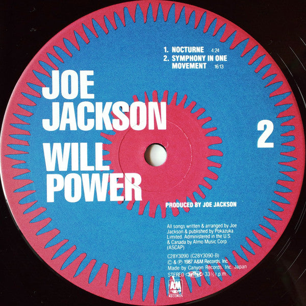 Joe Jackson - Will Power = ウィル・パワー (Vinyl, LP, Album) Very Good Plus (VG+) / Near Mint (NM or M-)