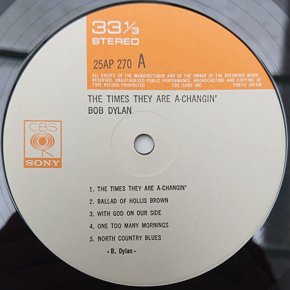 Bob Dylan - The Times They Are A-Changin' (Vinyl, LP, Album, Reissue)