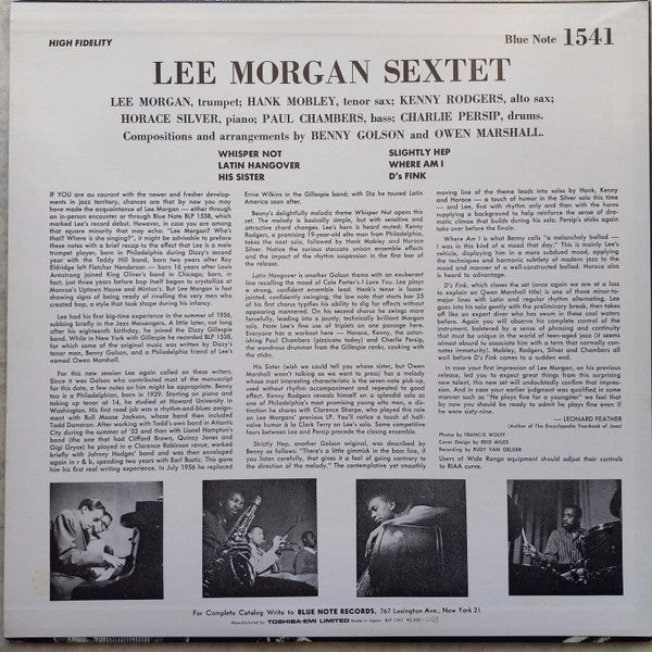 Lee Morgan - Volume 2 - Sextet (Vinyl, LP, Album, Reissue, Mono)