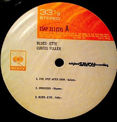 Curtis Fuller's Quintet - Blues-ette (Vinyl, LP, Album, Stereo, Rei...