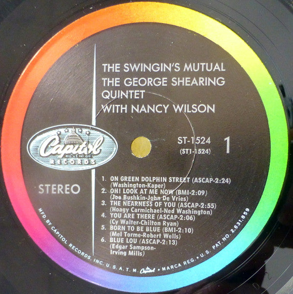 The George Shearing Quintet - The Swingin's Mutual! (Vinyl, LP, Album, Stereo) Very Good (VG) / Very Good (VG)