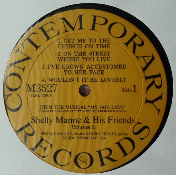 Shelly Manne & His Friends - Modern Jazz Performances Of Songs From My Fair Lady (Vinyl, LP, Album, Repress, Mono) Very Good (VG) / Very Good (VG)