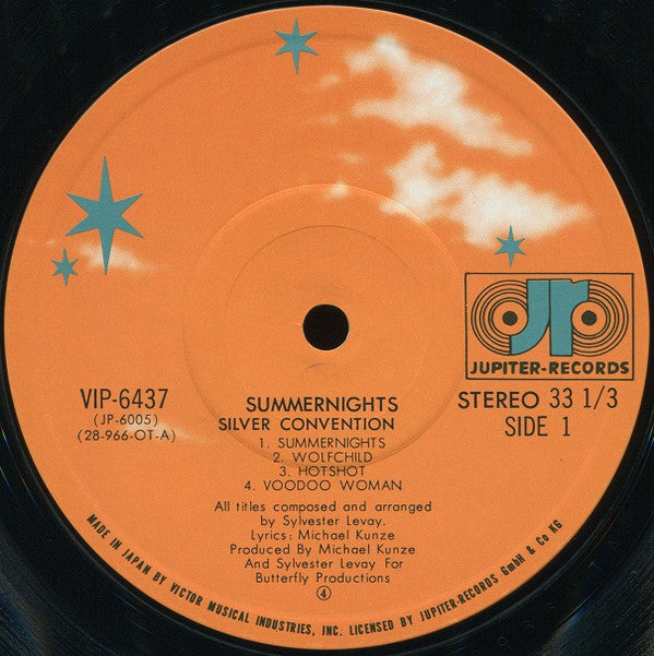 Silver Convention - Summernights (Vinyl, LP, Album) Very Good Plus (VG+) / Very Good (VG)
