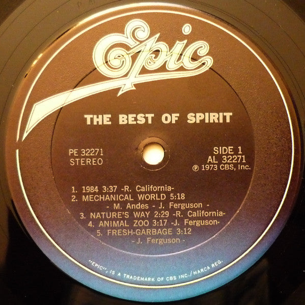 Spirit (8) - The Best Of Spirit (Vinyl, LP, Compilation, Reissue) Very Good Plus (VG+) / Good Plus (G+)