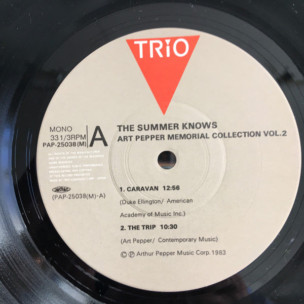 Art Pepper - The Summer Knows (Vinyl, LP, Album, Mono) Very Good Plus (VG+) / Very Good Plus (VG+)