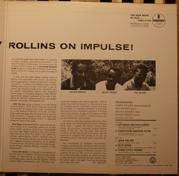 Sonny Rollins - On Impulse! (Vinyl, LP, Album, Reissue, Stereo)