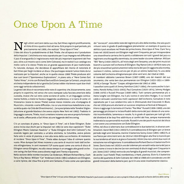 Earl Hines - Once Upon A Time (Vinyl, LP, Album, Reissue, Stereo) Very Good (VG) / Very Good Plus (VG+)