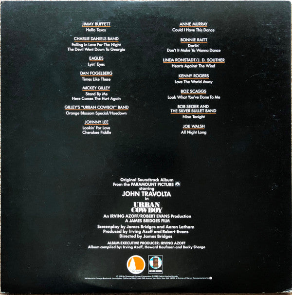 Various - Urban Cowboy (Original Motion Picture Soundtrack) (2xVinyl, LP, Album, Compilation) Very Good Plus (VG+) / Very Good (VG)