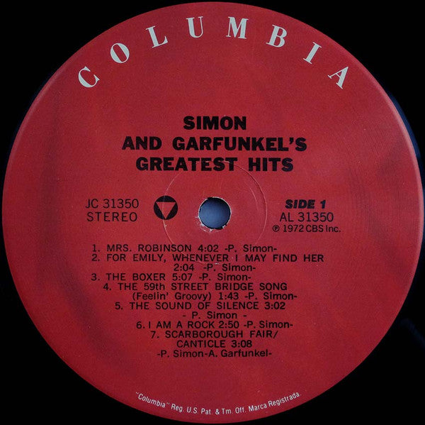 Simon & Garfunkel - Simon And Garfunkel's Greatest Hits (Vinyl, LP, Compilation, Reissue) Very Good Plus (VG+) / Very Good Plus (VG+)
