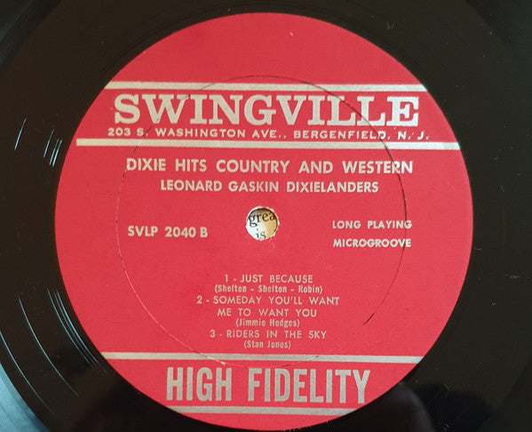 Leonard Gaskin Dixielanders - Dixieland Hits Country & Western (Vinyl, LP, Album, Stereo) Good Plus (G+) / Very Good (VG)