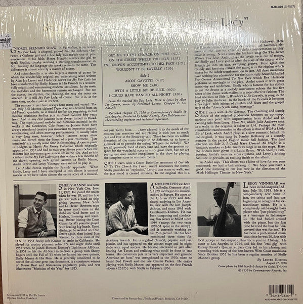 Shelly Manne & His Friends - Modern Jazz Performances Of Songs From My Fair Lady (Vinyl, LP, Album, Stereo, Reissue) Very Good Plus (VG+) / Very Good Plus (VG+)