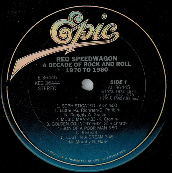 REO Speedwagon - A Decade Of Rock And Roll 1970 To 1980 (2xVinyl, LP, Compilation) Very Good Plus (VG+) / Very Good Plus (VG+)