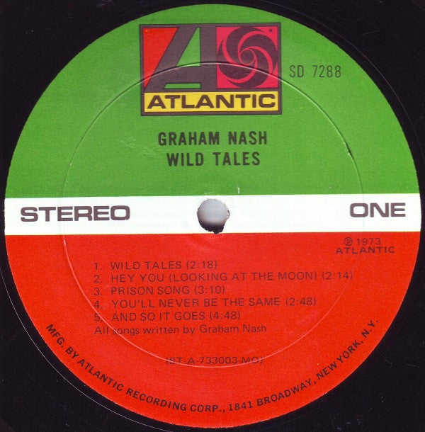 Graham Nash - Wild Tales (Vinyl, LP, Album, Stereo) Very Good (VG) / Very Good (VG)