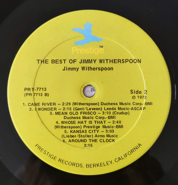 Jimmy Witherspoon - The Best Of Jimmy Witherspoon (Vinyl, LP, Compilation, Reissue, Stereo) Very Good Plus (VG+) / Very Good (VG)