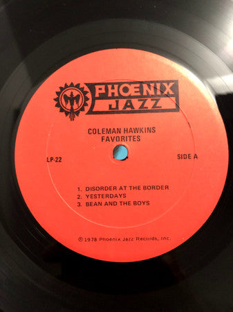 Coleman Hawkins - Favorites (Vinyl, LP, Album, Mono) Good Plus (G+) / Very Good (VG)