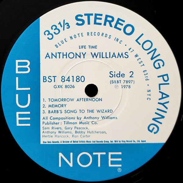 Anthony Williams - Life Time (Vinyl, LP, Album, Reissue, Stereo) Very Good Plus (VG+) / Very Good (VG)