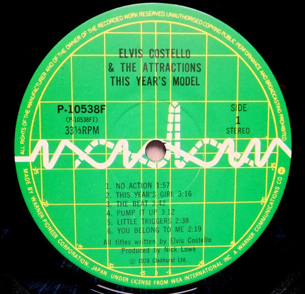 Elvis Costello - This Year's Model (Vinyl, LP, Album, Stereo) Very Good Plus (VG+) / Very Good Plus (VG+)