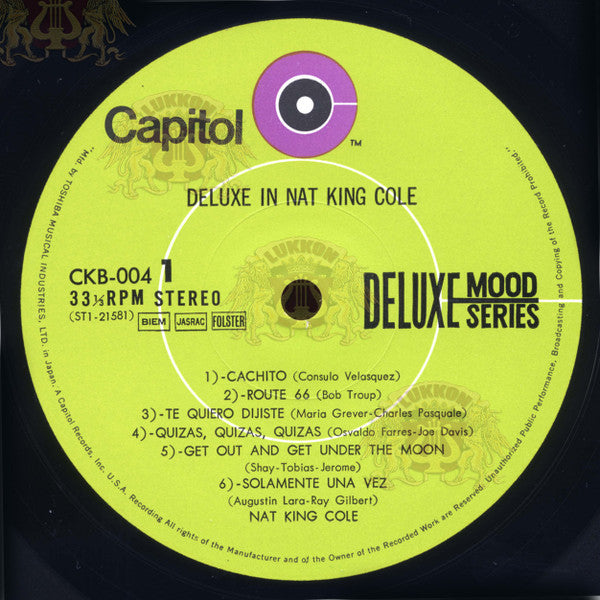 Nat King Cole - Deluxe In Nat King Cole (Vinyl, LP, Album, Compilation, Deluxe Edition, Repress, Stereo) Very Good (VG) / Very Good Plus (VG+)