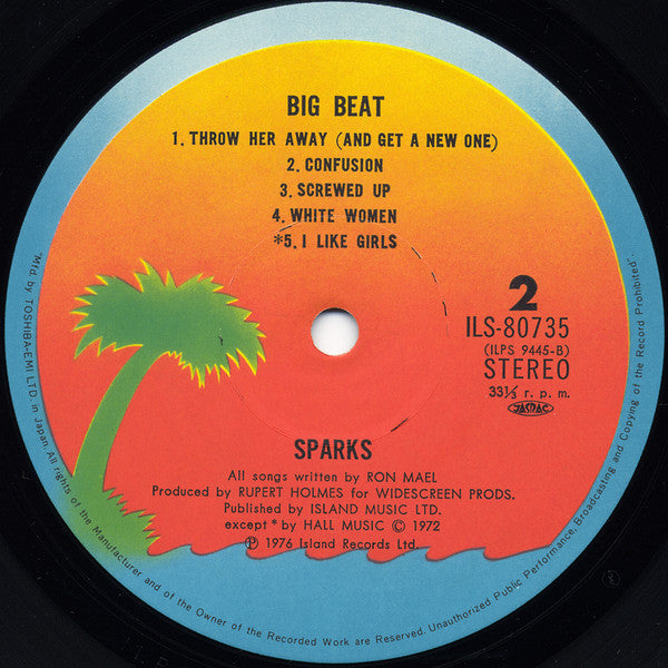 Sparks - Big Beat (Vinyl, LP, Album) Good Plus (G+) / Good Plus (G+)