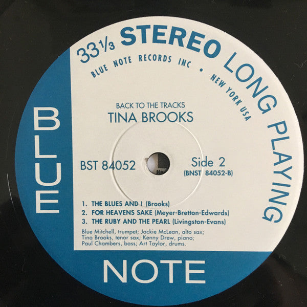 Tina Brooks - Back To The Tracks (Vinyl, LP, Album, Stereo, Reissue) Near Mint (NM or M-) / Very Good Plus (VG+)