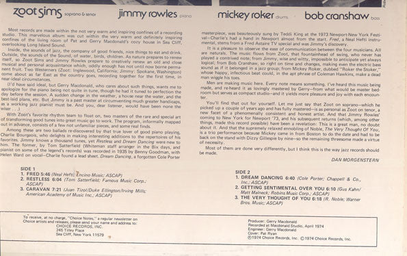 Zoot Sims - Zoot Sims' Party (Vinyl, LP, Album)