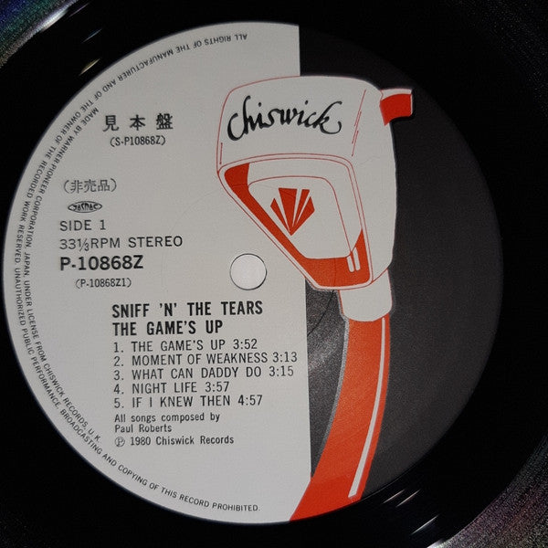 Sniff 'n' the Tears - The Game's Up (Vinyl, LP, Album, Promo) Very Good Plus (VG+) / Very Good Plus (VG+)