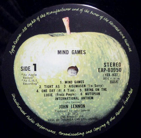 John Lennon - Mind Games (Vinyl, LP, Album, Stereo)