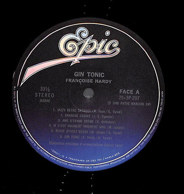 Françoise Hardy - Gin Tonic (Vinyl, LP, Album, Stereo) Very Good Plus (VG+) / Good Plus (G+)