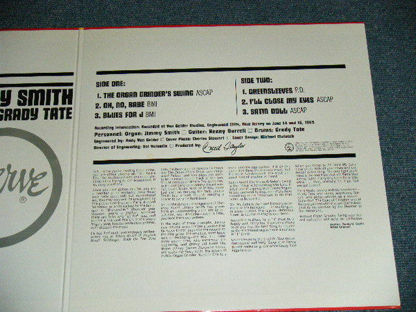 Jimmy Smith - Organ Grinder Swing (Vinyl, LP, Album, Reissue, Stereo) Very Good Plus (VG+) / Fair (F)