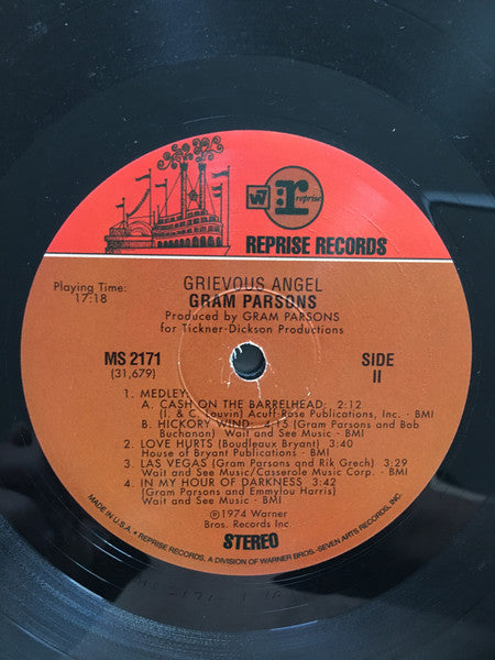 Gram Parsons - Grievous Angel (Vinyl, LP, Album, Reissue, Stereo) Very Good (VG) / Very Good Plus (VG+)