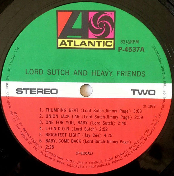 Lord Sutch And Heavy Friends - Lord Sutch And Heavy Friends (Vinyl, LP, Limited Edition, Reissue) Very Good Plus (VG+) / Very Good (VG)