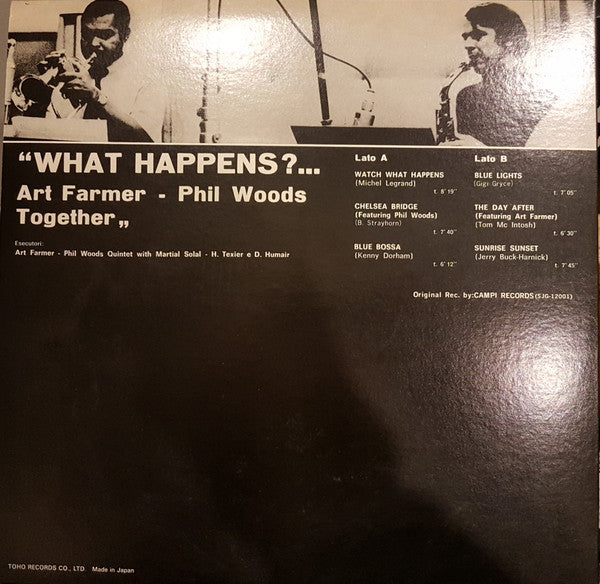 Art Farmer - What Happens?... Art Farmer - Phil Woods Together (Vinyl, LP, Album) Very Good Plus (VG+) / Very Good Plus (VG+)