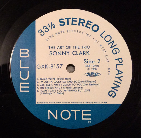 Sonny Clark - The Art Of The Trio (Vinyl, LP, Album, Reissue) Very Good Plus (VG+) / Very Good Plus (VG+)