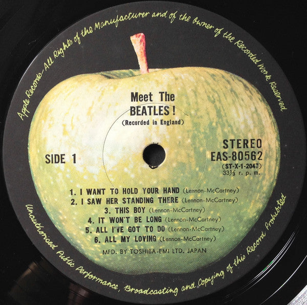 The Beatles - Meet The Beatles! = ミート・ザ・ビートルズ (Vinyl, LP, Album, Stereo, Reissue) Near Mint (NM or M-) / No Cover