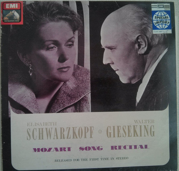 Wolfgang Amadeus Mozart - Mozart Song Recital (Vinyl, LP, Album, Reissue, Stereo) Very Good Plus (VG+) / Very Good Plus (VG+)