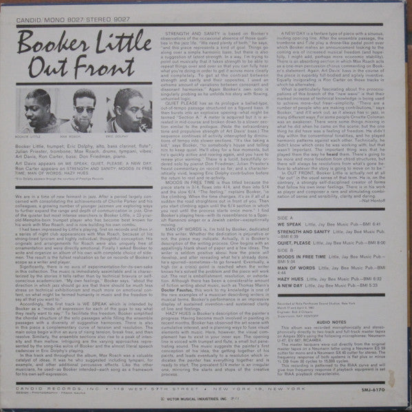Booker Little - Out Front (Vinyl, LP, Album, Reissue, Stereo)