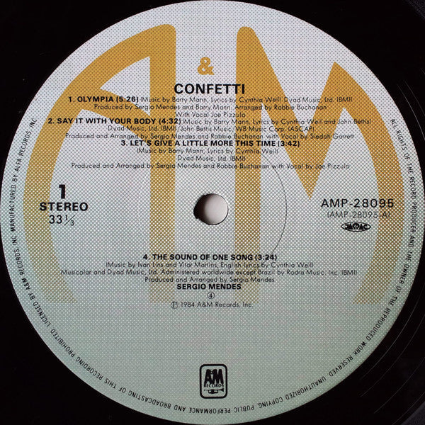 Sérgio Mendes - Confetti (Vinyl, LP, Album) Very Good (VG) / Very Good Plus (VG+)