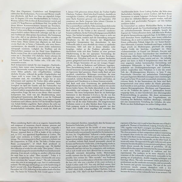 Johann Sebastian Bach - 6 Suites A Violoncello Solo Senza Basso (3xVinyl, Box Set, LP) Very Good (VG) / Very Good Plus (VG+)