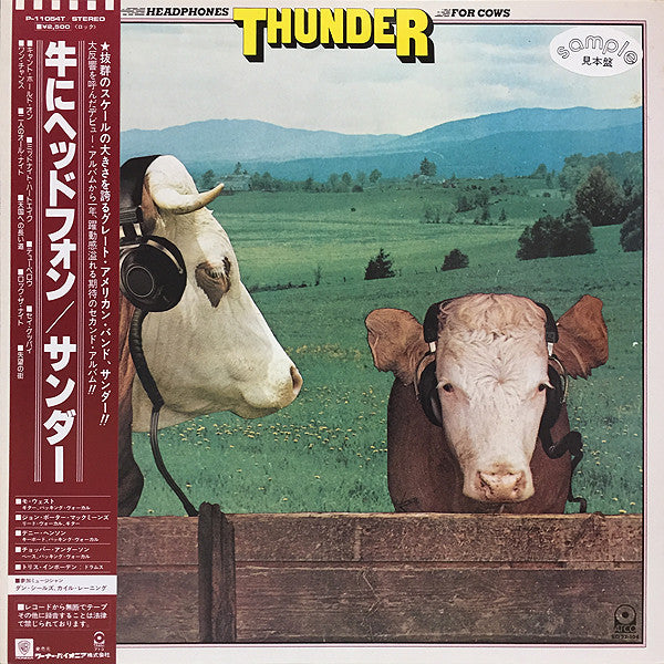 Thunder (18) - Headphones For Cows (Vinyl, LP, Album, Promo) Near Mint (NM or M-) / Very Good Plus (VG+)