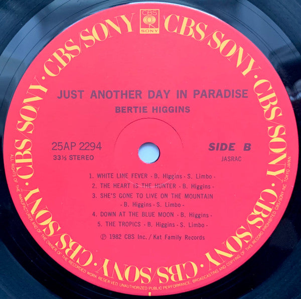 Bertie Higgins - Just Another Day In Paradise (Vinyl, LP, Album)