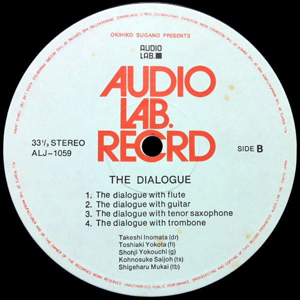 Takeshi Inomata - The Dialogue (Vinyl, LP, Album) Very Good (VG) / Very Good Plus (VG+)