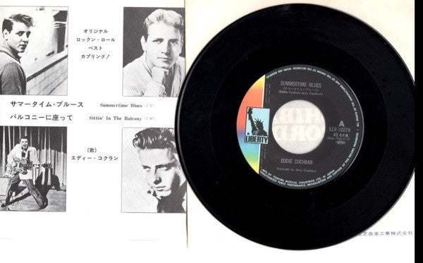 Eddie Cochran - Summertime Blues (Vinyl, 7", Single, 45 RPM) Very Good Plus (VG+) / Very Good (VG)