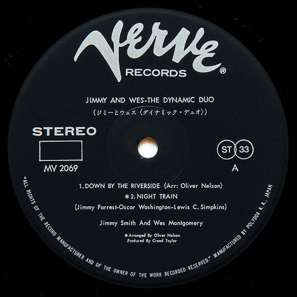 Jimmy Smith - Jimmy & Wes - The Dynamic Duo (Vinyl, LP, Album, Reissue, Stereo) Very Good Plus (VG+) / Good Plus (G+)