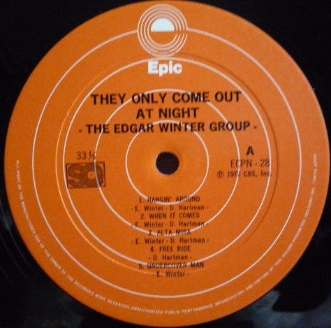 The Edgar Winter Group - They Only Come Out At Night (Vinyl, LP, Album, Reissue, Quadraphonic) Very Good Plus (VG+) / Very Good Plus (VG+)