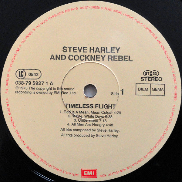 Steve Harley & Cockney Rebel - Timeless Flight (Vinyl, LP, Album, Reissue) Near Mint (NM or M-) / Very Good Plus (VG+)