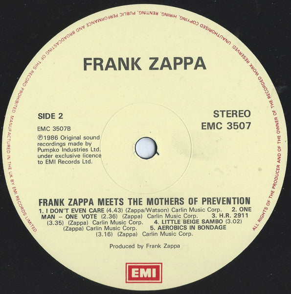 Frank Zappa - Frank Zappa Meets The Mothers Of Prevention (European Version) (Vinyl, LP, Album) Good Plus (G+) / Very Good (VG)