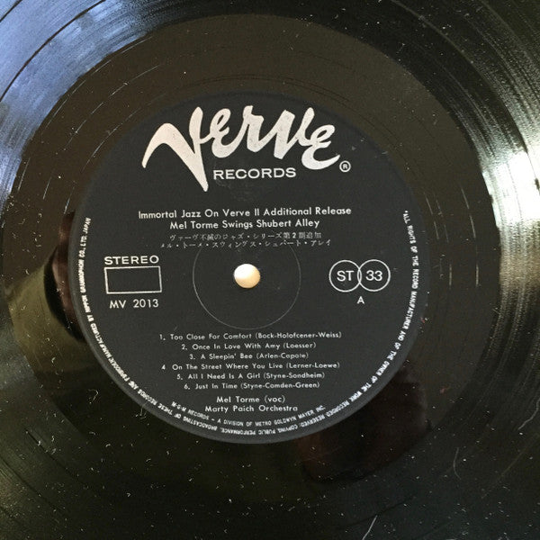 Mel Tormé - Swings Shubert Alley (Vinyl, LP, Album, Reissue, Stereo) Very Good Plus (VG+) / Very Good Plus (VG+)