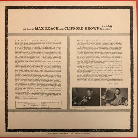 Clifford Brown And Max Roach - The Best Of Max Roach And Clifford Brown In Concert! (Vinyl, LP, Album, Reissue, Stereo) Very Good Plus (VG+) / Very Good Plus (VG+)