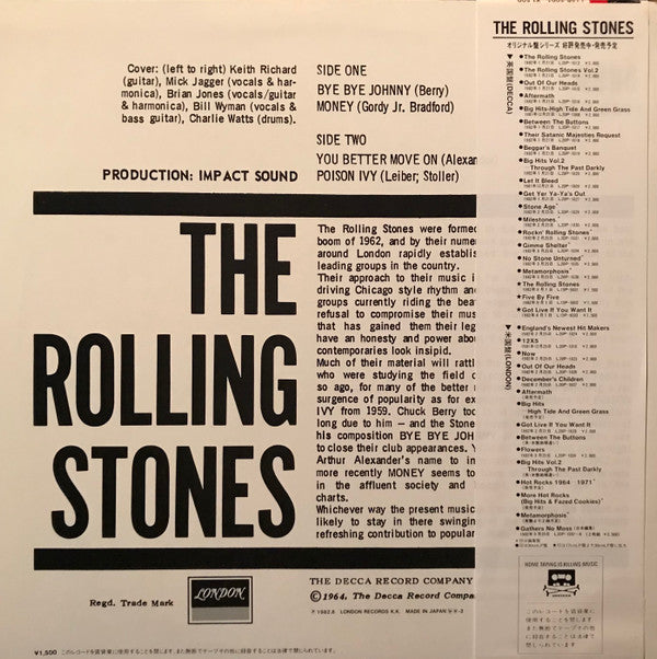 The Rolling Stones - The Rolling Stones (Vinyl, 12", 33 ⅓ RPM, EP, Reissue, Mono) Very Good Plus (VG+) / Very Good Plus (VG+)